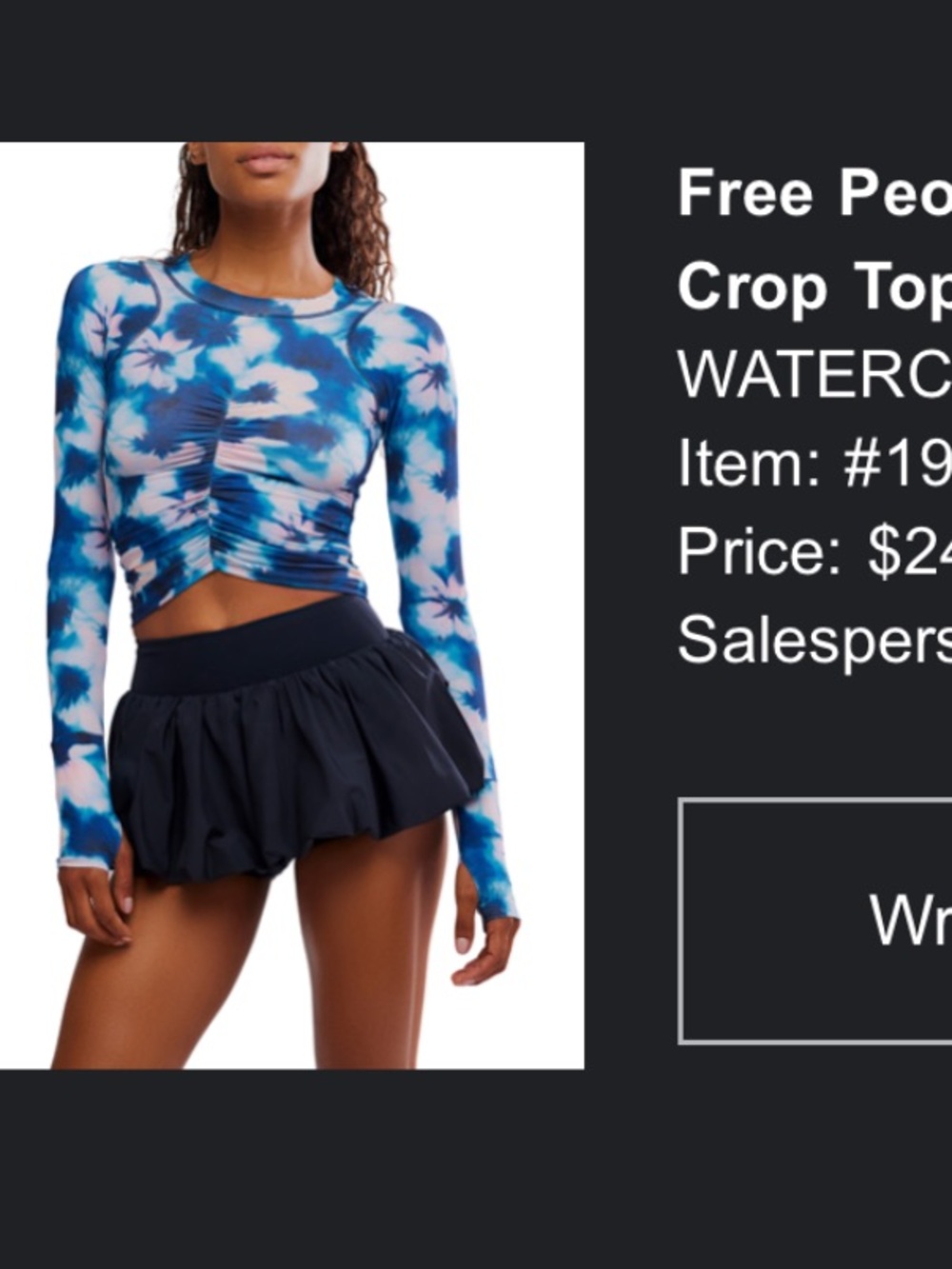 FREE PEOPLE Crop Top & Shorts Set - Picture 3 of 4
